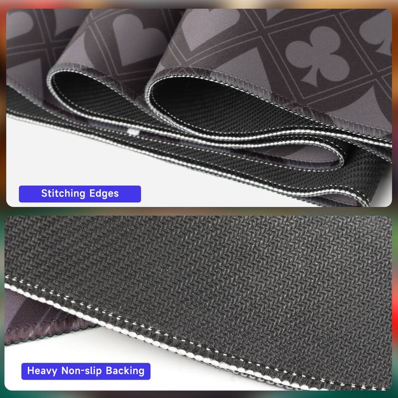 GSE™ 70"x35" Casino Texas Hold'em Poker Layout Mat with Carrying Bag, Non-Slip Rubber Texas Hold'em Poker Tabletop Cover