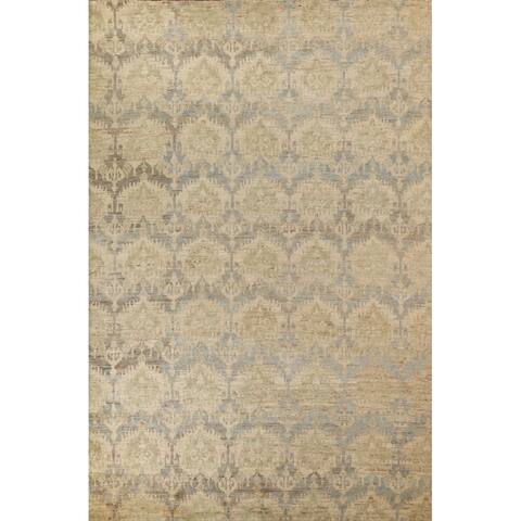 Abstract Modern Moroccan Living Room Area Rug Hand-knotted Carpet - 9'8" x 13'1"
