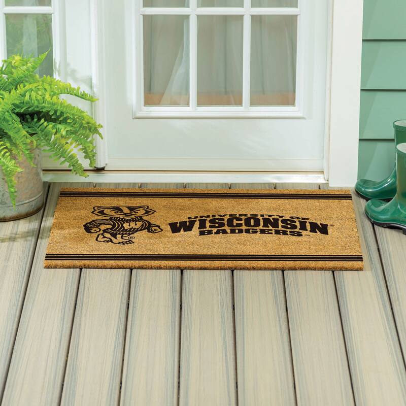 University of Wisconsin-Madison Monochrome Indoor/Outdoor Coir Door Mat