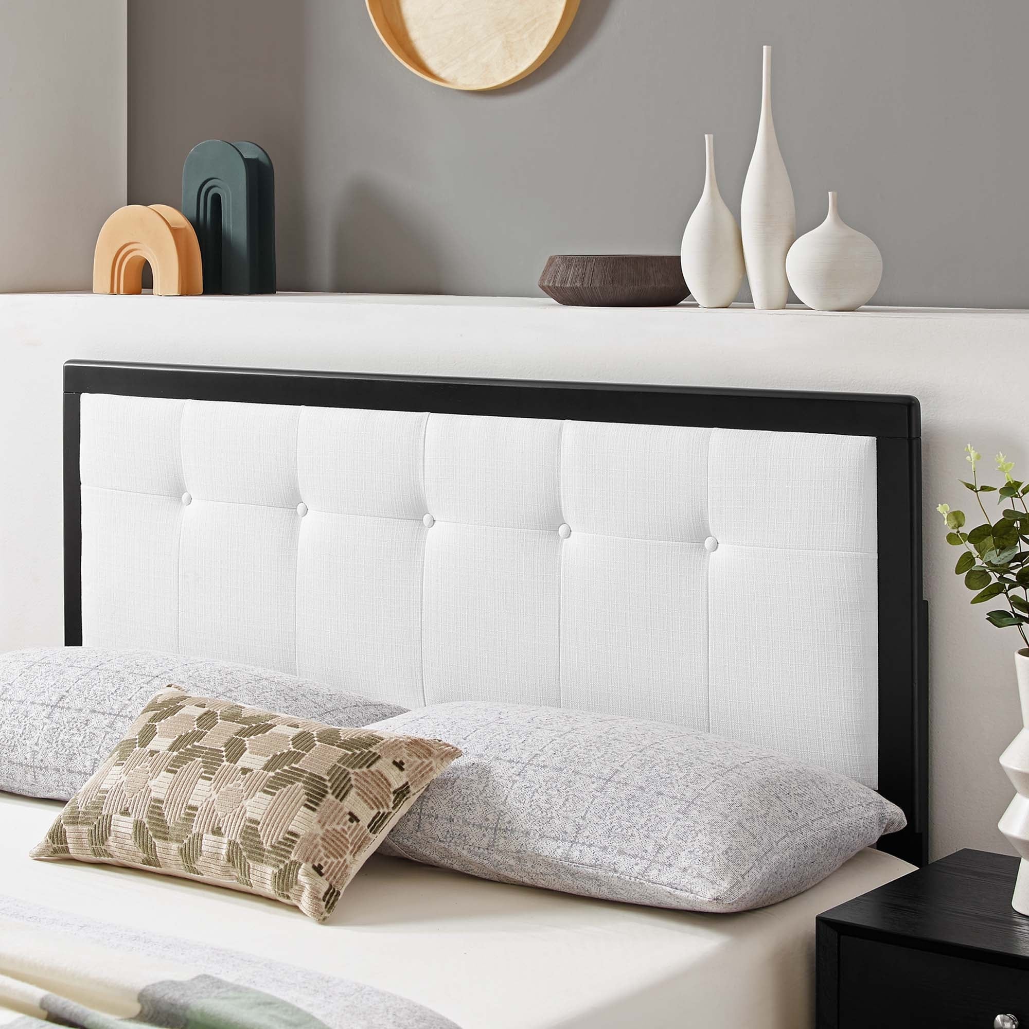 Mainstays upholstered top metal headboard