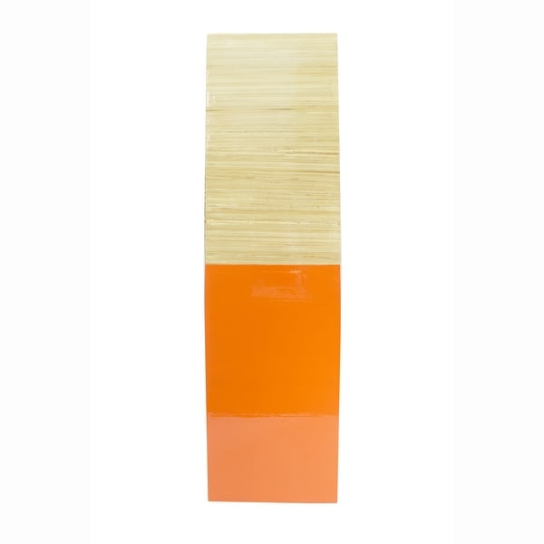 24" Natural Wood Bamboo Vase with 2 Tones
