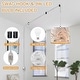 preview thumbnail 2 of 5, 15 ft clear cord hanging light flower pendant light linen fabric kitchen island light
