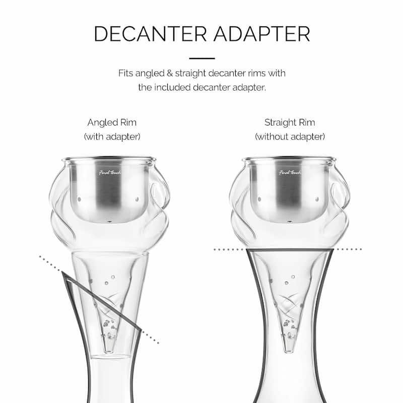 Final Touch Conundrum Stainless Steel Aerator For Wine Decanters - 4.3 x 6.9 in