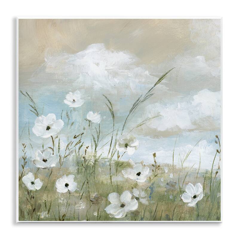 Stupell Clouds Beyond Meadow Wall Plaque Art Design By Nan - 12 x 12