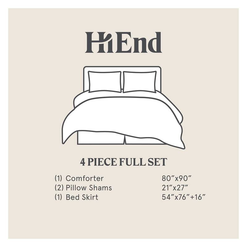 HiEnd Accents Hamilton Chenille Tweed Comforter Set, 4PC