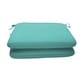 preview thumbnail 25 of 44, Sunbrella 20 x 18 solid fabric seat pad(2 pack) - 20"W x 18"D x 2.5"H Canvas Aruba