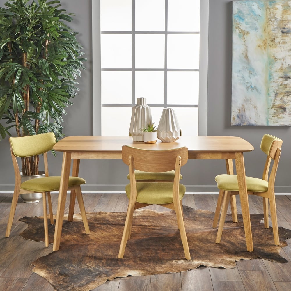 Alma Mid-Century 5-piece Wood Rectangle Dining Set by Christopher Knight Home