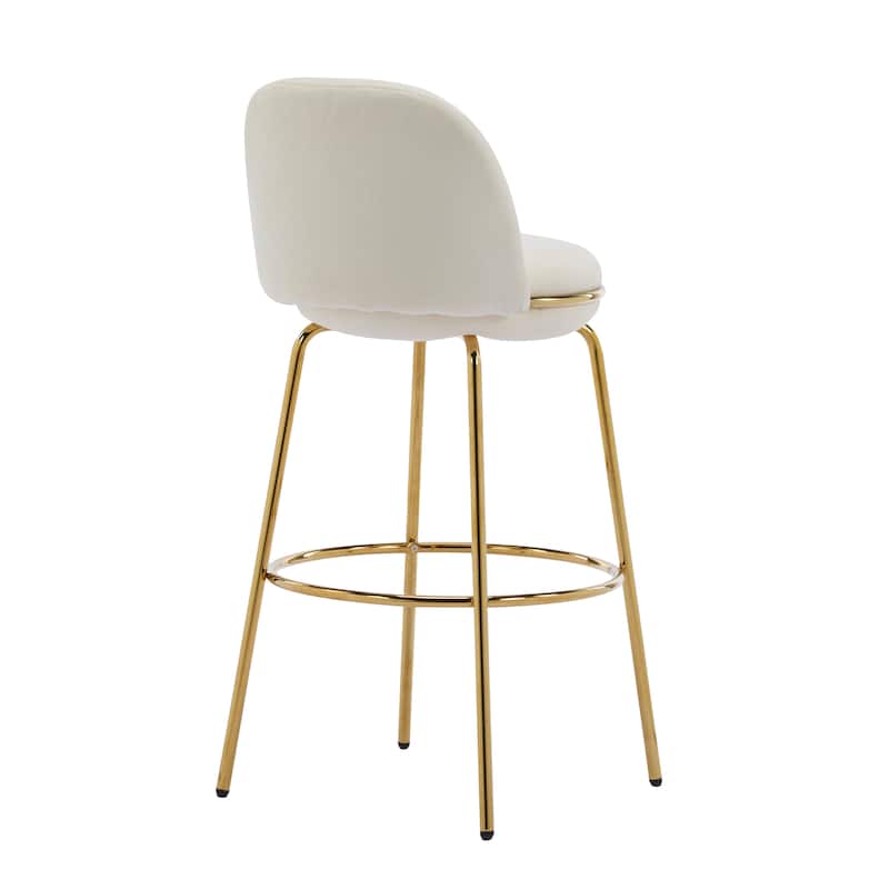 Upholstered Bar Stool Side Chair Set of 2
