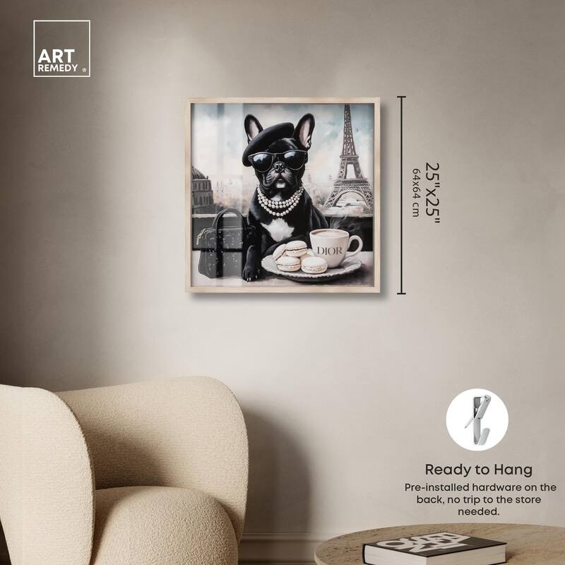 Frenchie in Paris Treats Shadowbox by Art Remedy