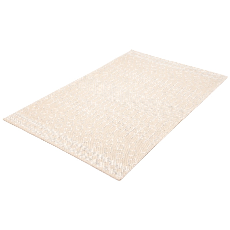 ECARPETGALLERY Braid weave Sienna Cream Wool Rug - 5'0 x 8'0