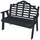 preview thumbnail 8 of 12, Poly 4' Marlboro Garden Bench Black