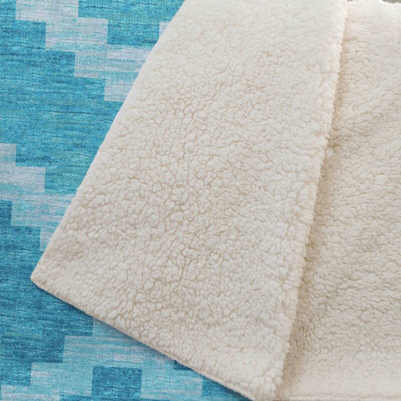 Premium Machine Washable ASB115 Global Boho Sherpa Throw Blanket