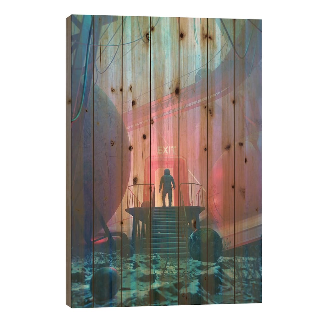 Escape II Print On Wood by Nicebleed - Multi-Color