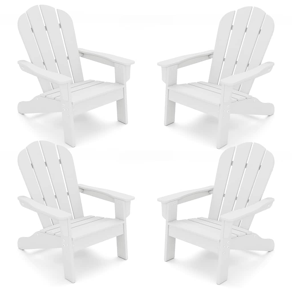 Gymax 4PCS Kid's Adirondack Chair All-Weather HDPE Toddler Lawn Chair