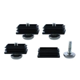 Leveling Feet 25 x 50mm Rectangle Tube Inserts Kit Furniture Glide ...