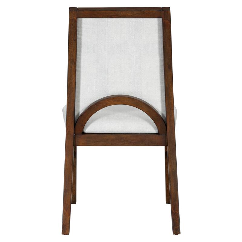 Solid Wood Extendable Round Dining Table Set for 4, Kitchen Table with Removable Leaf & Upholstered Chairs