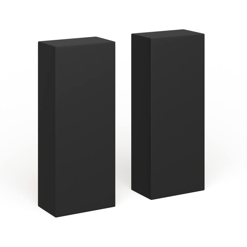 Danya B Set of 2 Vertical Mirror Pillar Candle Sco