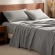preview thumbnail 8 of 99, Bare Home Cotton Flannel Sheet Set - Velvety Soft Heavyweight California King - Light Grey
