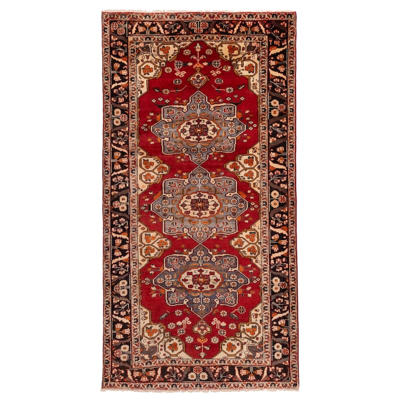 ECARPETGALLERY Hand-knotted Konya Anatolian Red Wool Rug - 5'3 x 9'10