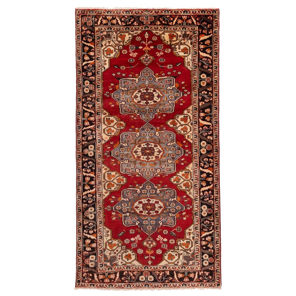 ECARPETGALLERY Hand-knotted Konya Anatolian Red Wool Rug - 5'3 x 9'10