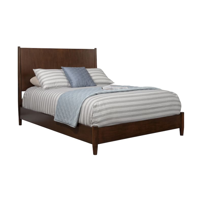 HomeRoots Walnut Solid Wood King Bed Frame