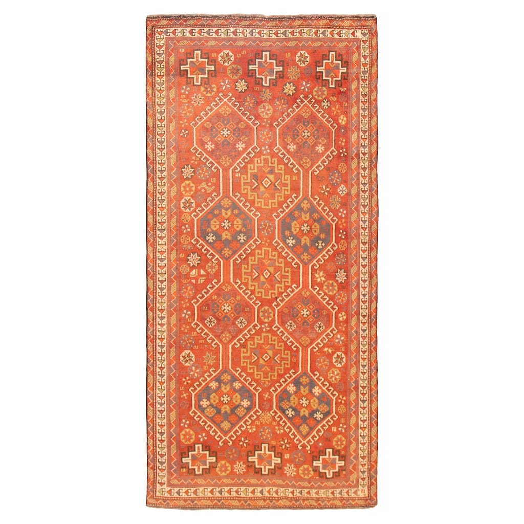 ECARPETGALLERY Hand-knotted Melis Red Wool Rug - 4'3 x 9'2