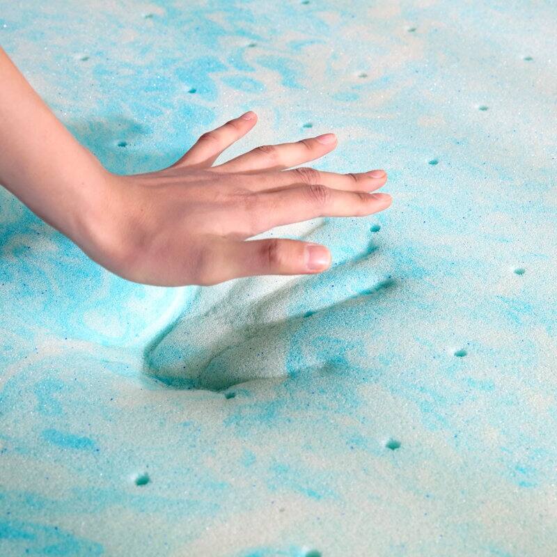 EGOHOME 4" Swirl Gel Memory Foam Mattress Topper