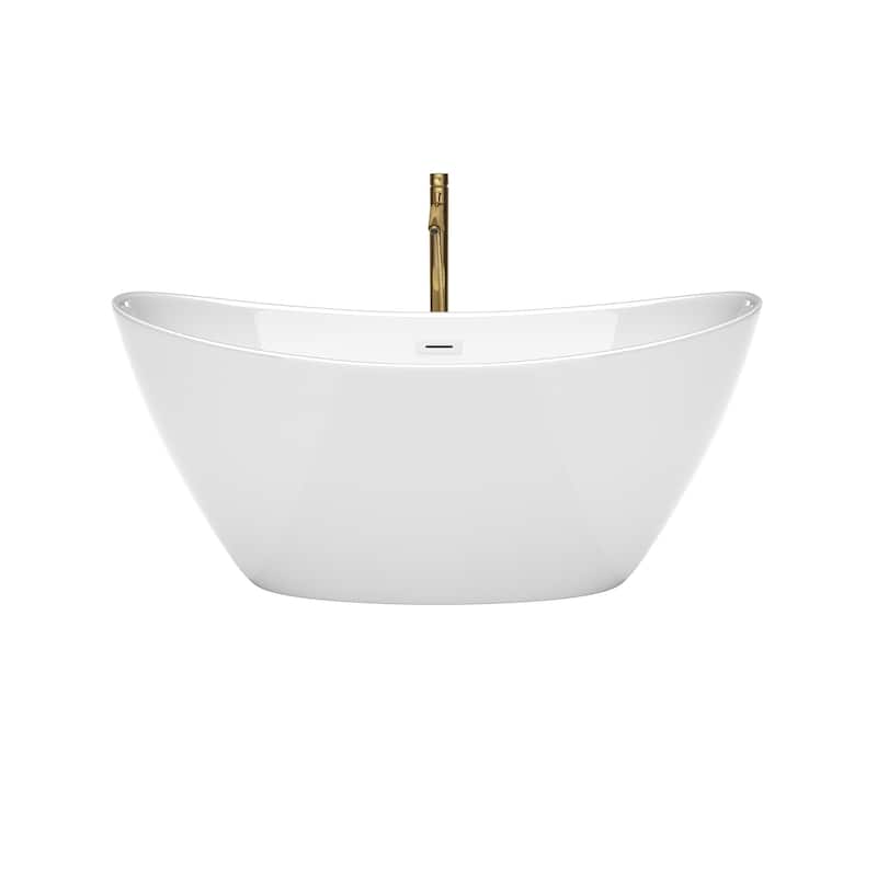 Wyndham Collection WCBTE652060-ATP Dorrit 60" Free Standing Acrylic