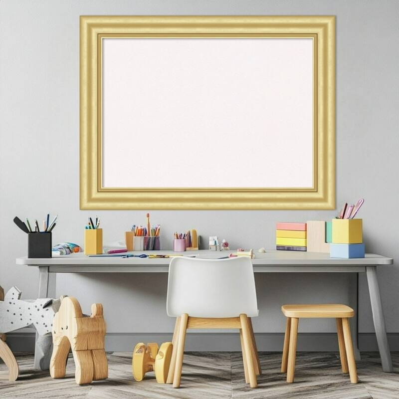Sophia Gold Framed Cork Board - Bulletin Board, Organization Board, Pin Board