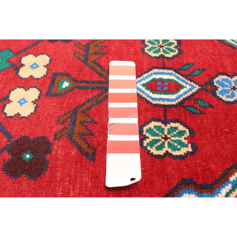 ECARPETGALLERY Hand-knotted Teimani Red Wool Rug - 2'10 x 5'5