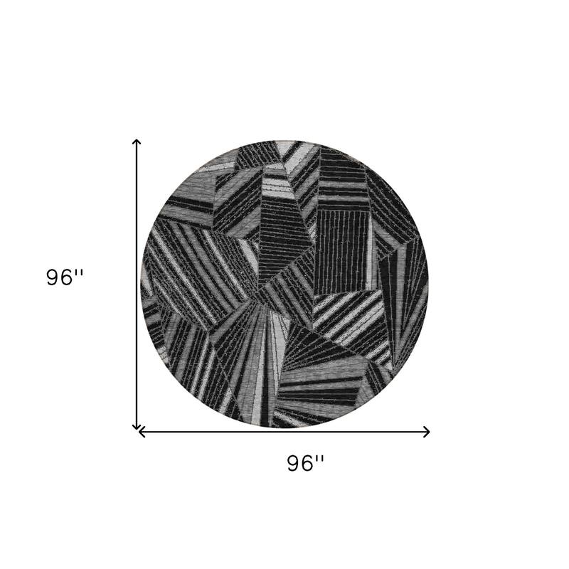 HomeRoots Geometric Transitional Rectangle Outdoor Rug