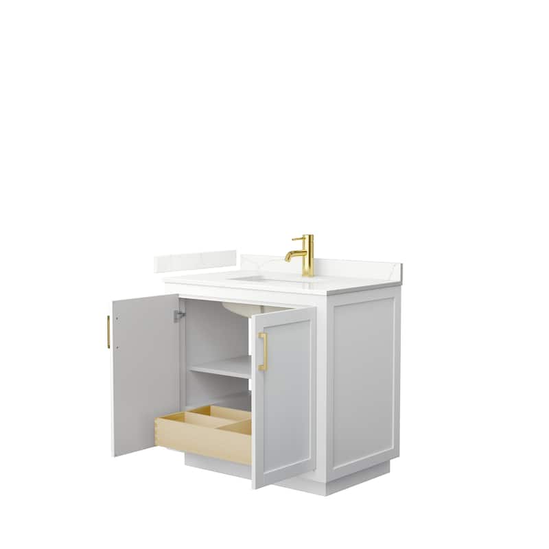 Miranda 36-inch Single Vanity, Quartz Top