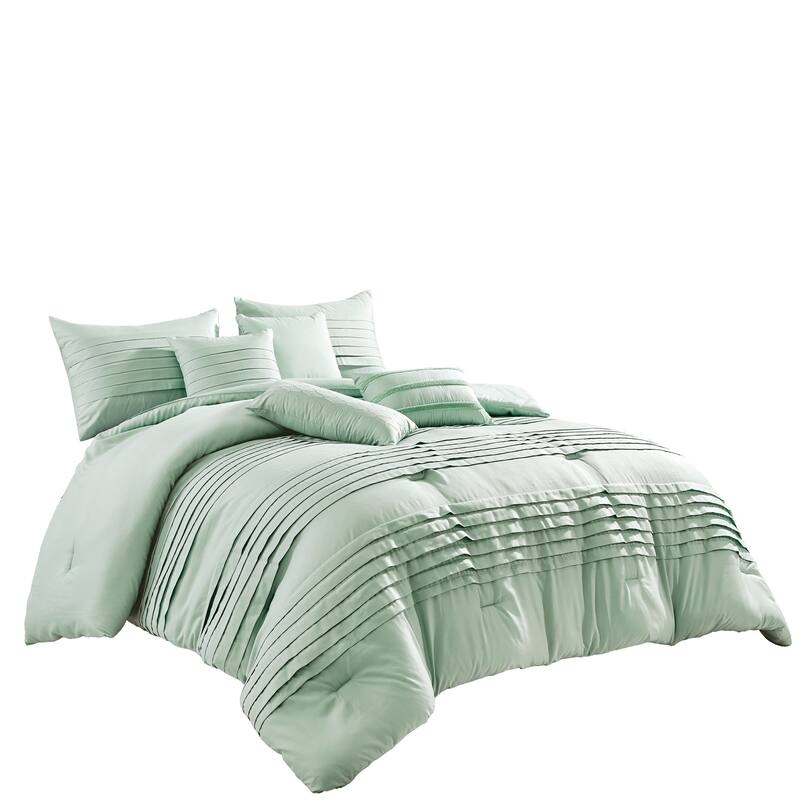 Wellco 7 Piece All Season Soft Polyester Bedding Comforter Set