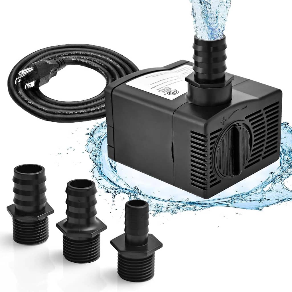 240GPH Submersible Pump Fountain Water Pump w/ 7.2ft High Lift