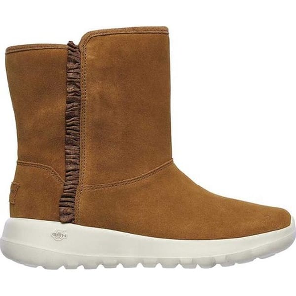 Shop Skechers Womens On The Go Joy Snowflake Boot Chestnut