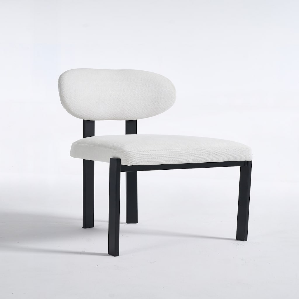 Modern Upholstered Boucle Dining Room Chairs Set of 2