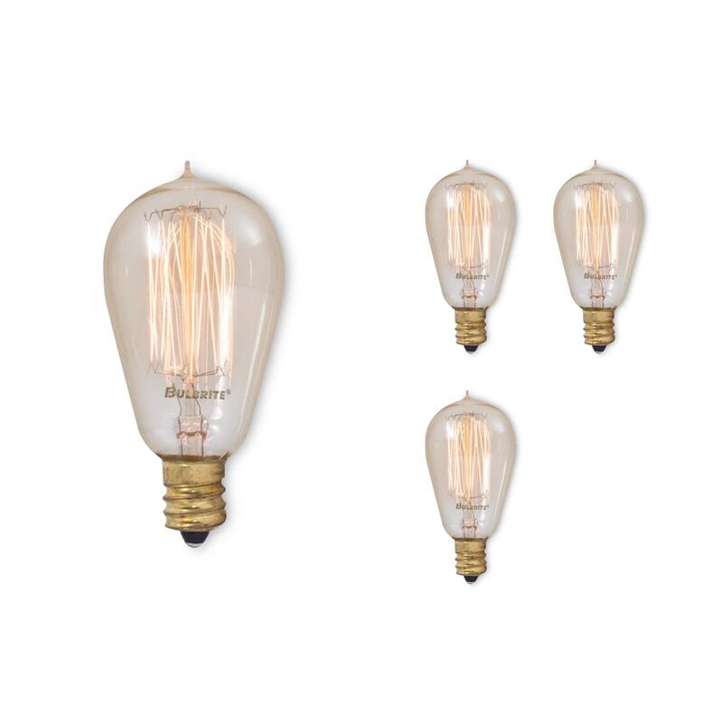 Bulbrite Pack of (4) Dimmable Antique Nostalgic Filament Incandescent Bulb