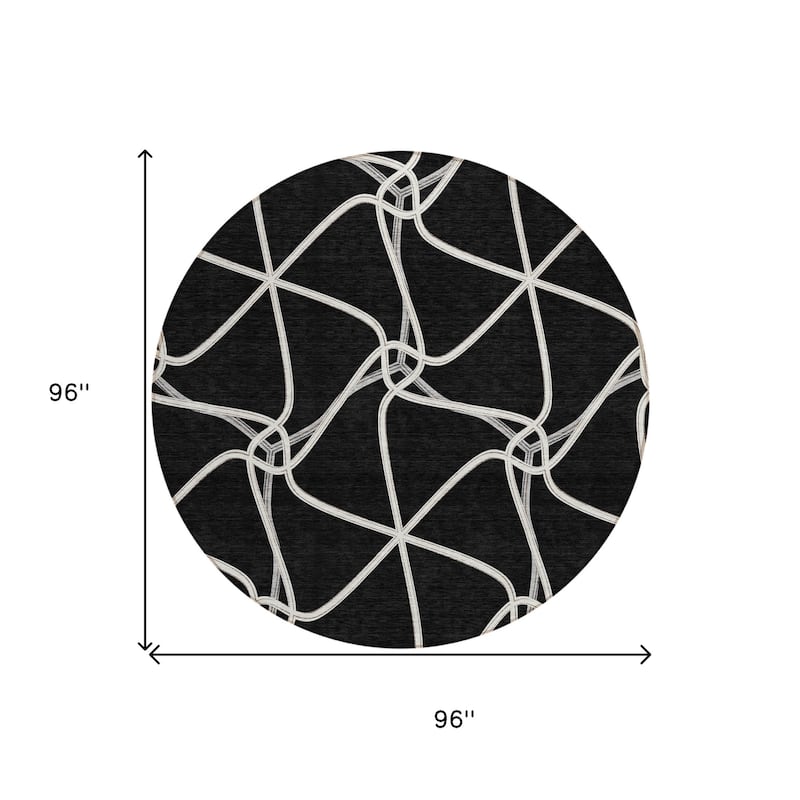 HomeRoots Geometric Contemporary Rectangle Outdoor Rug