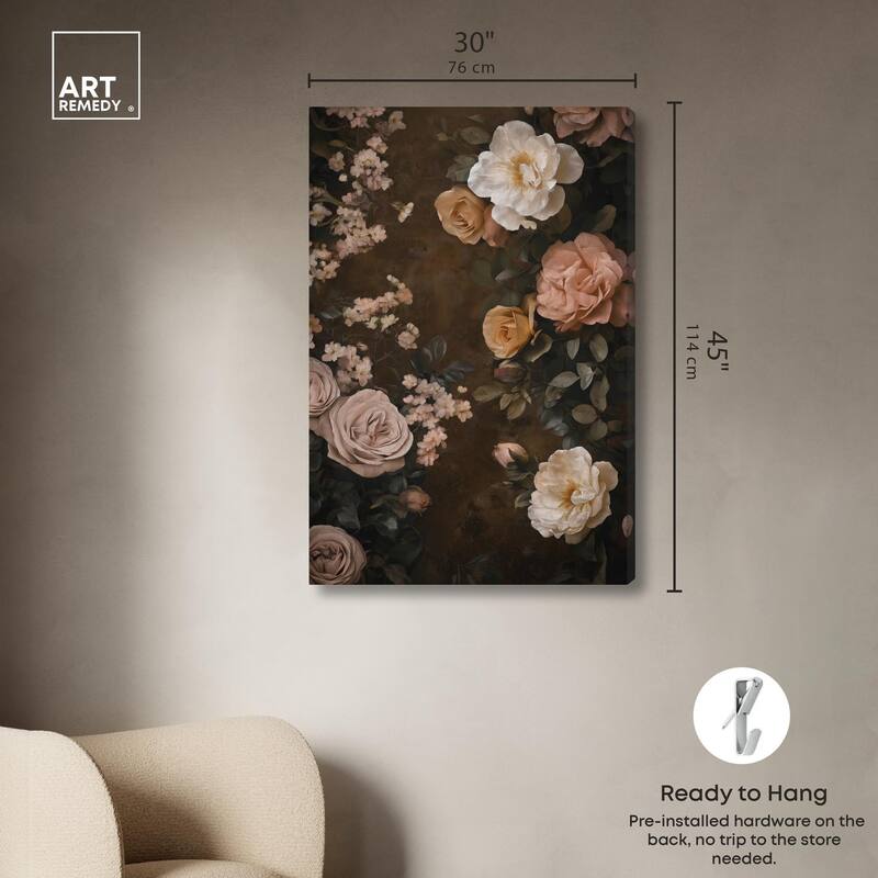 Faded Florals Fable II Canvas by Art Remedy, Gallery Wrapped