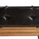 preview thumbnail 7 of 11, Amena Dark Brown PU Leather and Oak Wood Large Storage Ottoman