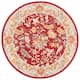 SAFAVIEH Handmade Chelsea Ashlyn French Country Floral Wool Rug - 4' Round - Red