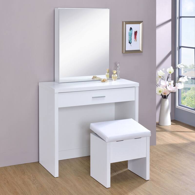 Harvey Contemporary 3-piece Vanity Set with Lift-Top Stool
