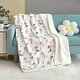 preview thumbnail 5 of 7, Printed Soft Flannel Fleece Throw Sherpa Kids Blanket, 40 x 50 Inch Pink Mermaid with White Base