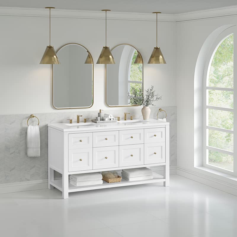Breckenridge 60" Double Vanity, Bright White - 60D