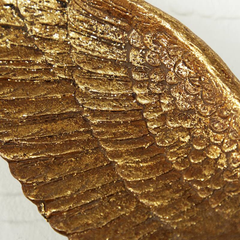 Polystone Bird Distressed 3D Floating Home Wall Decor - Set of 3 Dark Brown, Silver, Gold - Roche River Decor