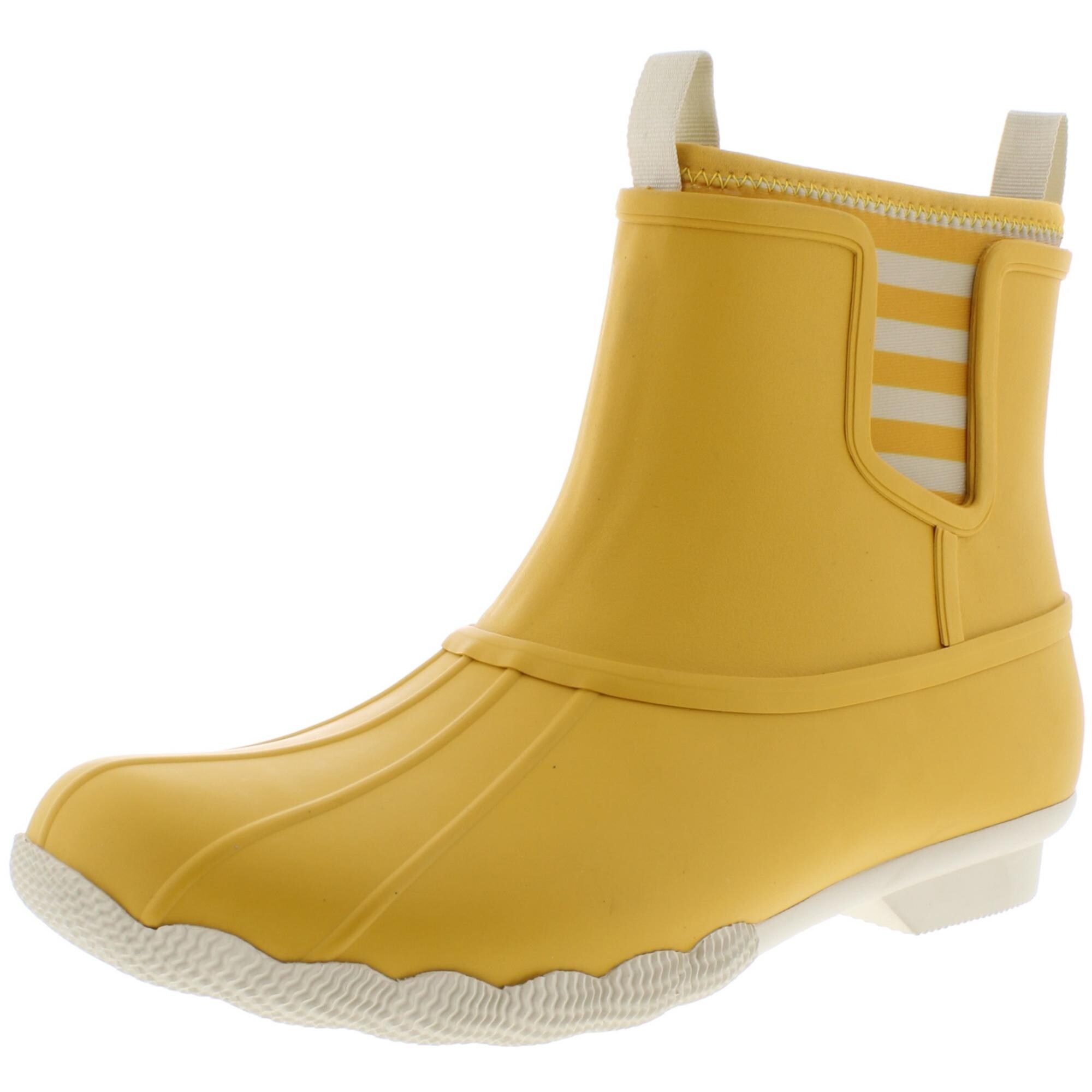 sperry yellow rain boots