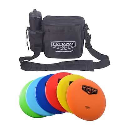 Hathaway Disc Golf Starter Set with 6 Discs and Case - 150 - 170-gram, 8.25-in - Multi
