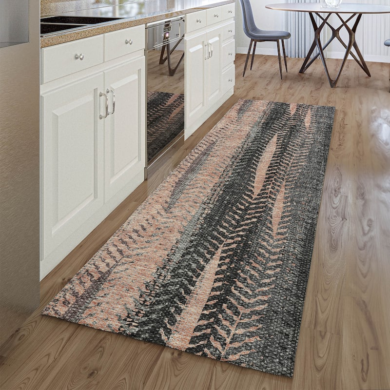 Premium Washable Super Soft Boho Tracks Mayfield Rug - Terracotta - 2' 3" x 7' 6" - Runner