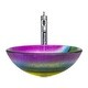 preview thumbnail 19 of 24, 619 Frosted Rainbow Sink, Chrome Faucet, Sink Ring, Pop-up Drain