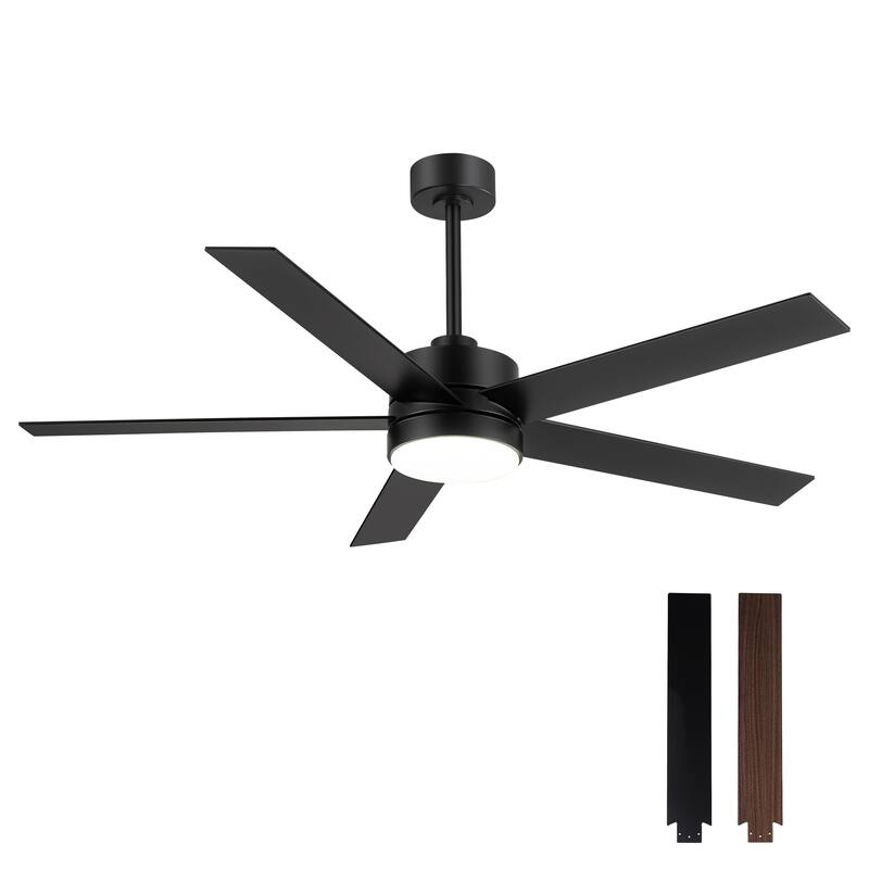 56 Inch 5-Blade Integrated Ceiling Fan with LED Light and Remote